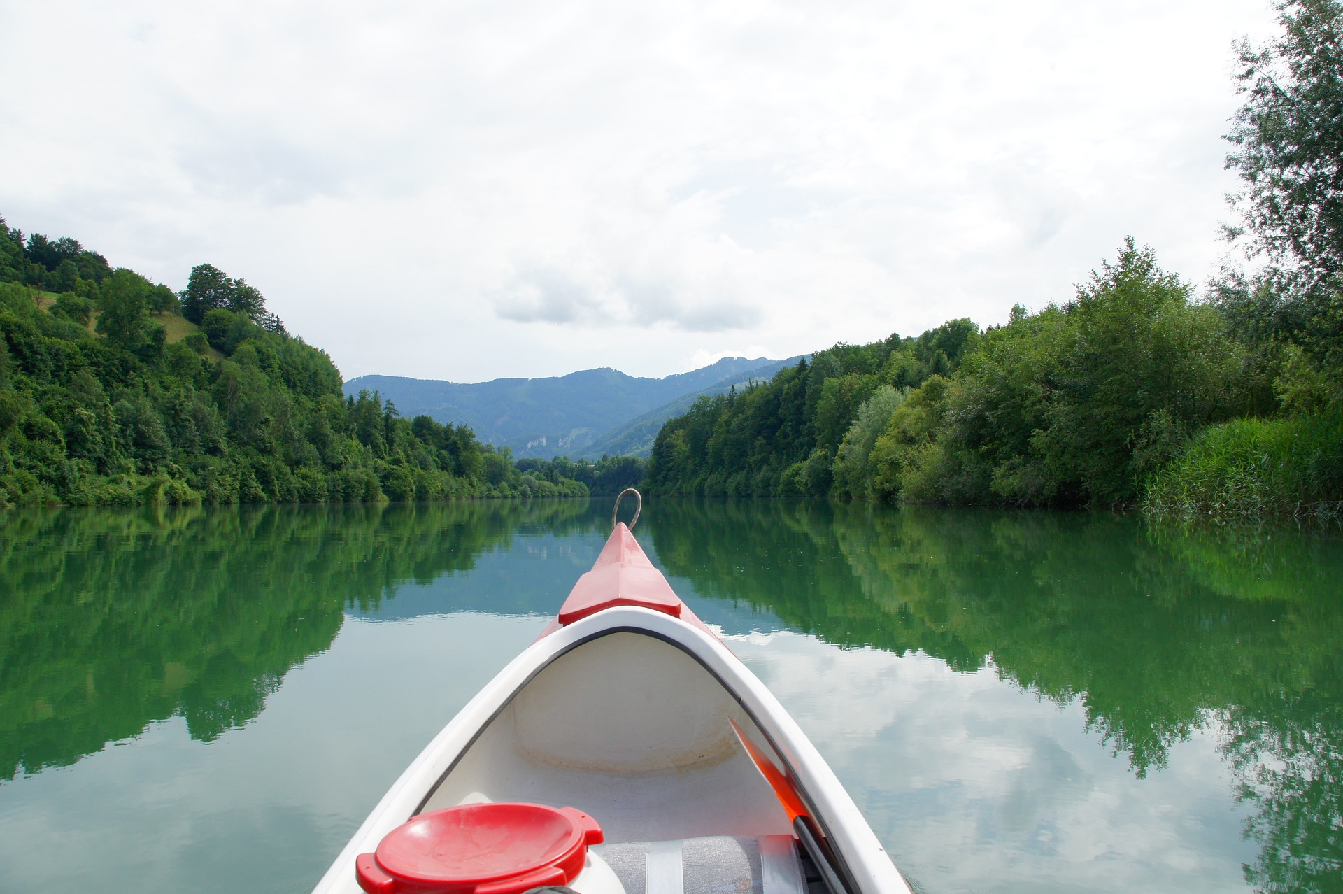 Canoe on a river